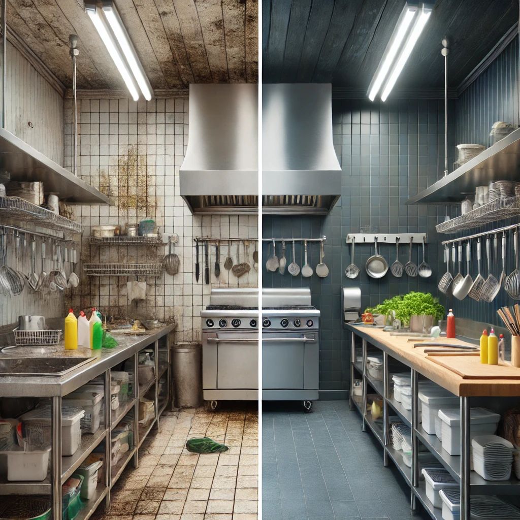 تنظيف المطبخ من الدهون