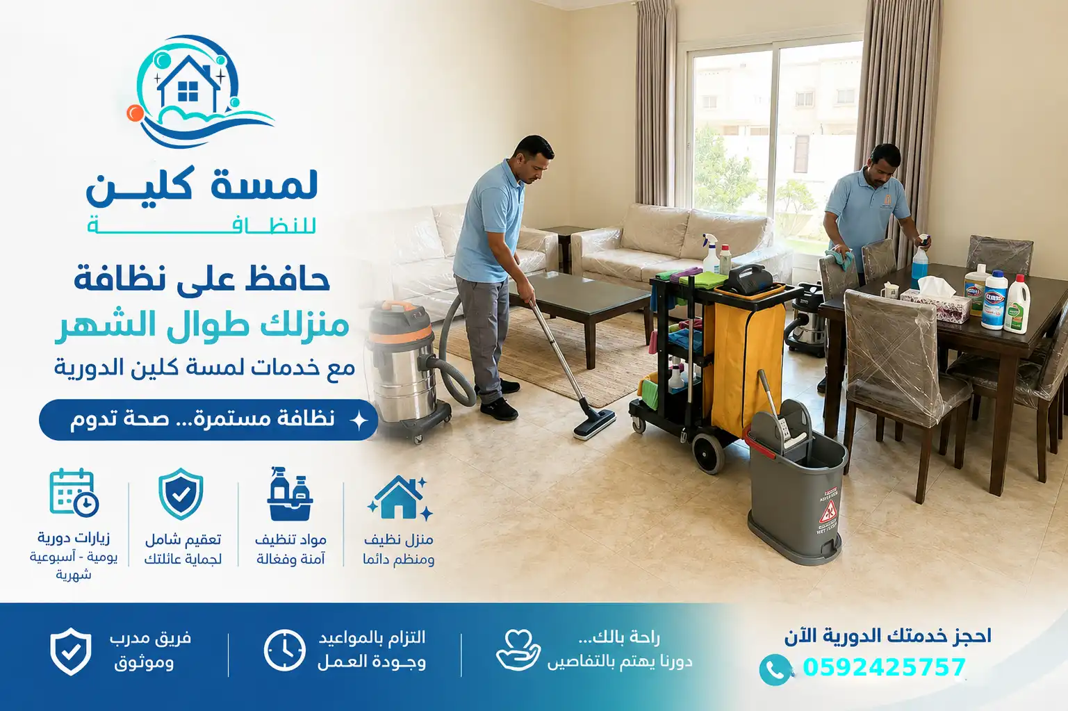 خدمات التنظيف الدوري والشهري بالرياض