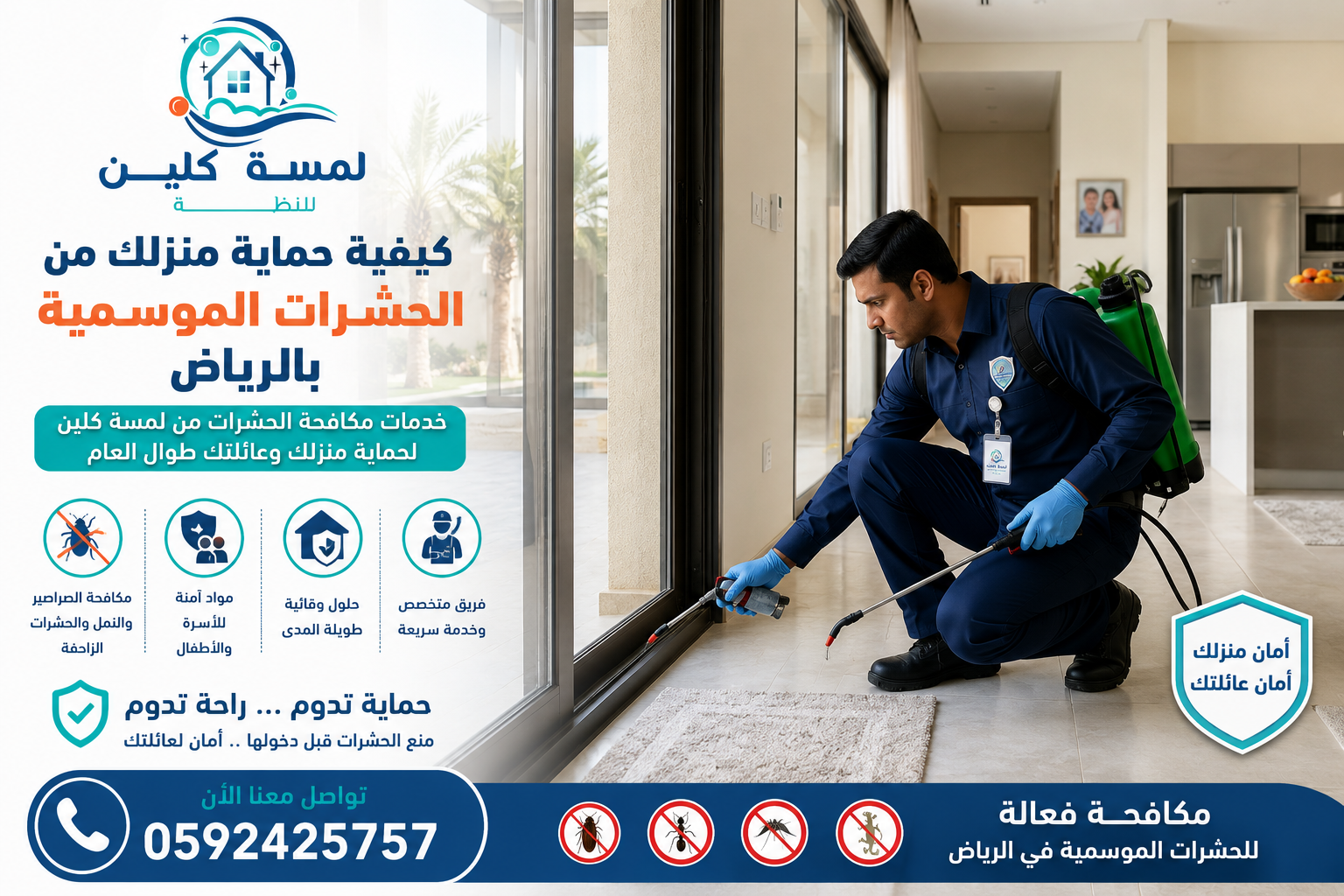 حافظ على نظافة منزلك طوال الشهر مع خدمات لمسة كلين الدورية